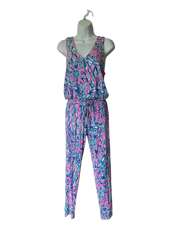 Lilly Pulitzer Pants - Lilly Pulitzer Paulina Jumpsuit Tiki Pink Shake It Up Print Excellent Size XS